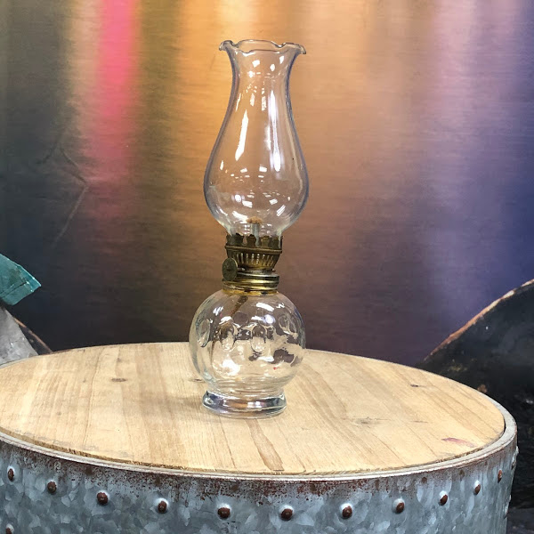 Small Round Clear Glass Oil Lamp – Future Affairs
